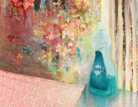 Damn.  Oil and Lace on Canvas.